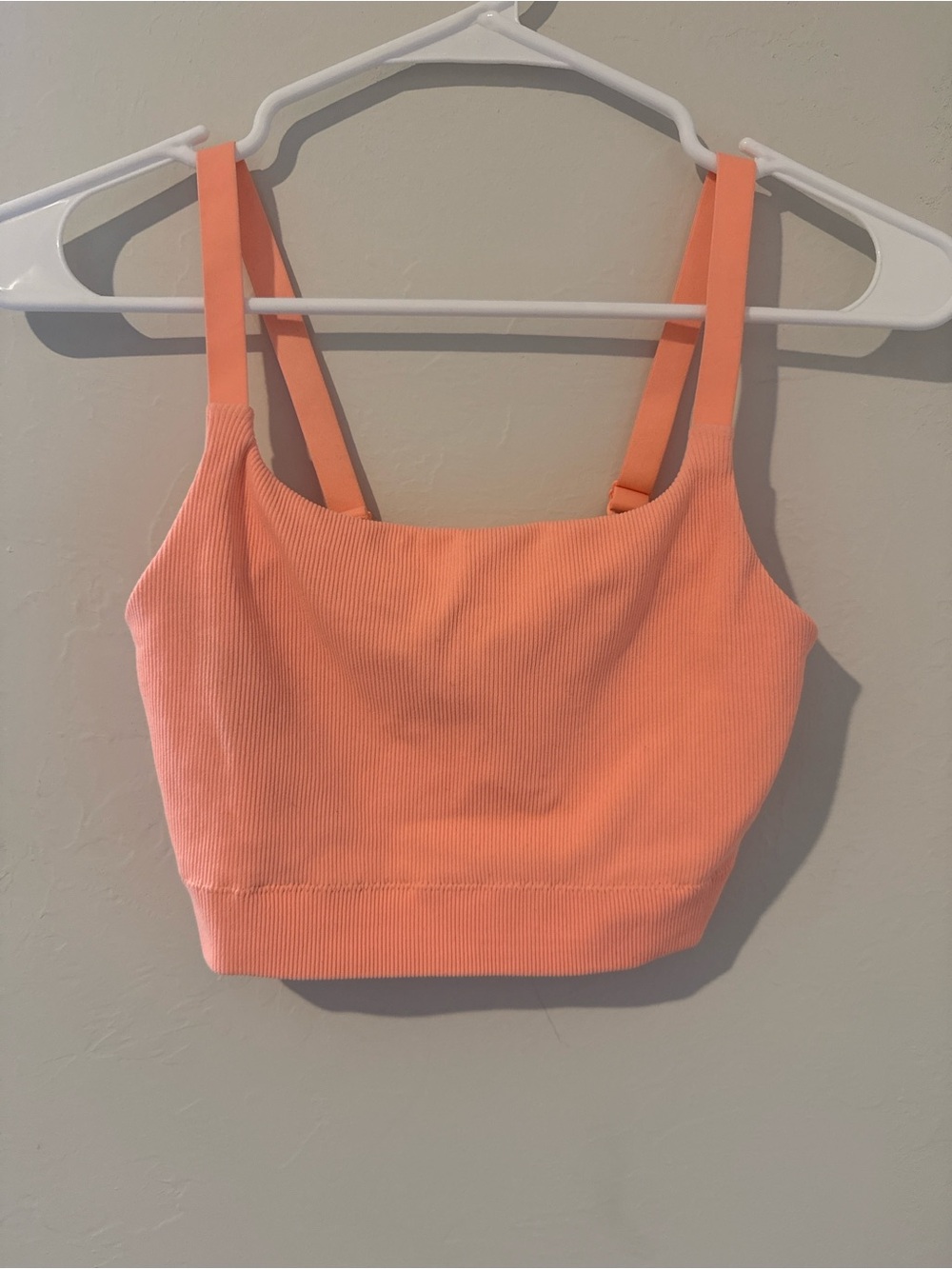 Ribbed Peach Camisole Crop Top